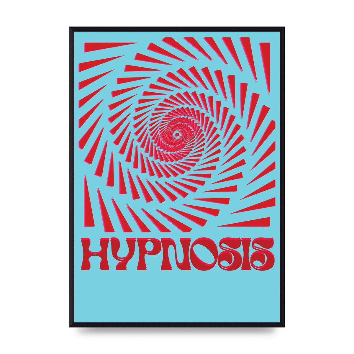 Graphic Lofi Hypnosis Pattern Printed Poster - A2 framed