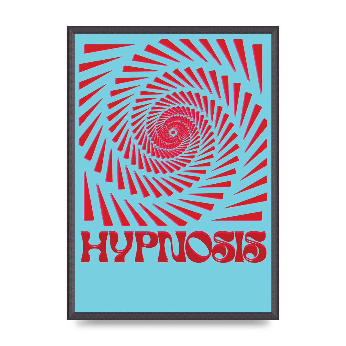 Graphic Lofi Hypnosis Pattern Printed Poster - A2 framed