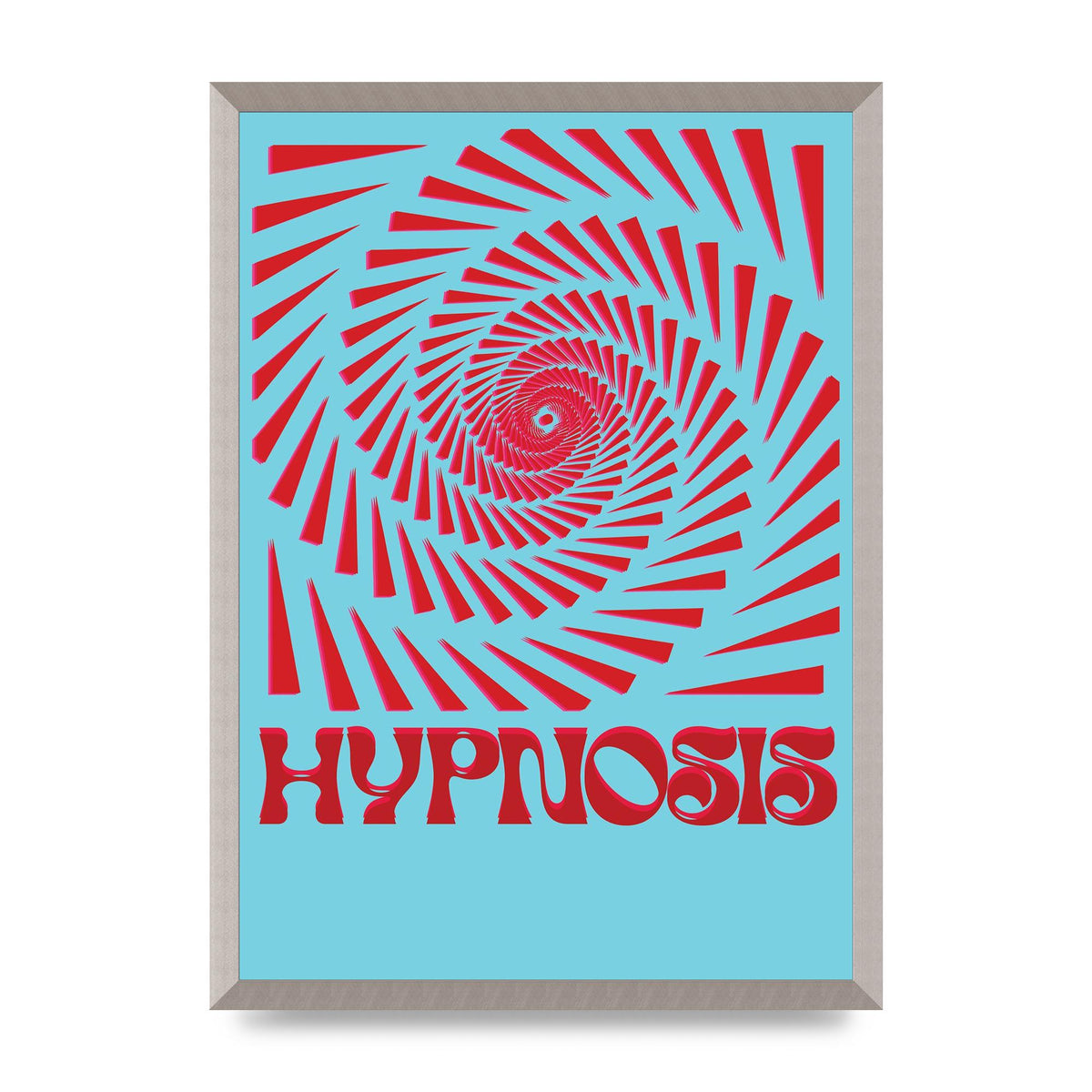 Graphic Lofi Hypnosis Pattern Printed Poster - A2 framed