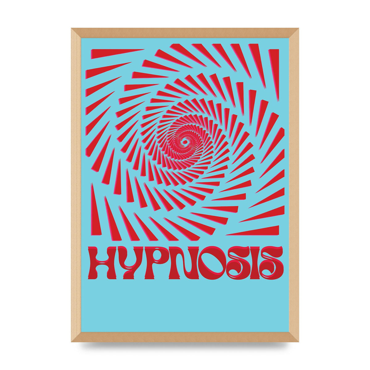 Graphic Lofi Hypnosis Pattern Printed Poster - A2 framed