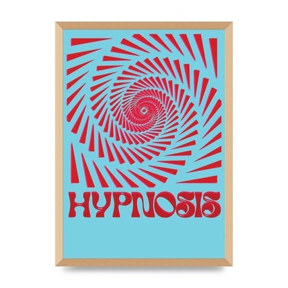 Graphic Lofi Hypnosis Pattern Printed Poster - A2 framed