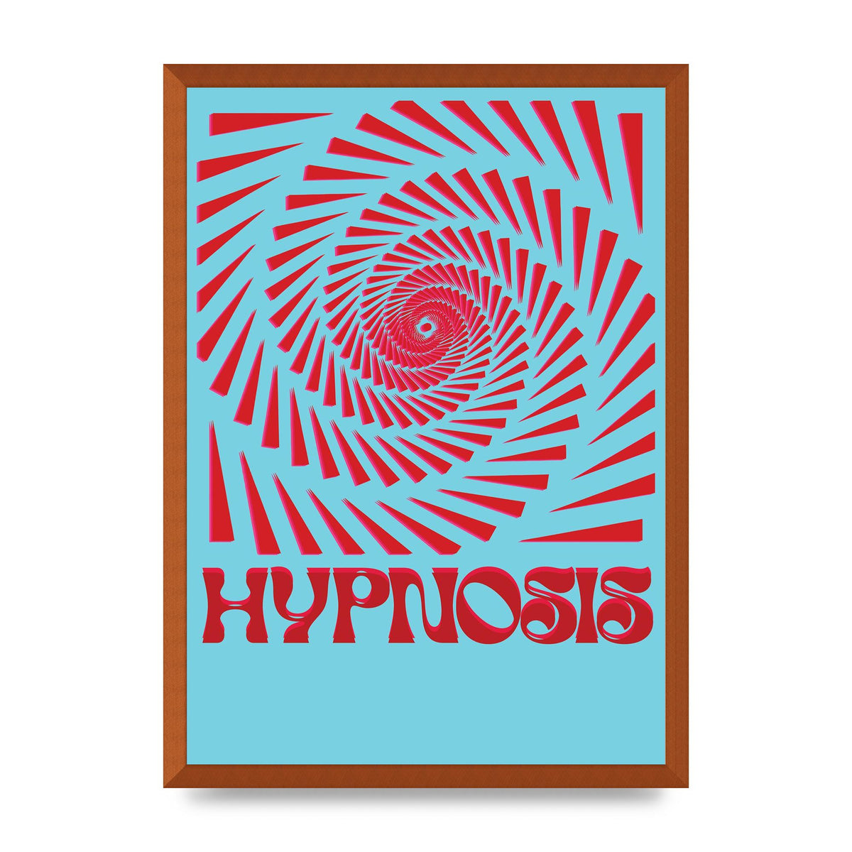 Graphic Lofi Hypnosis Pattern Printed Poster - A2 framed