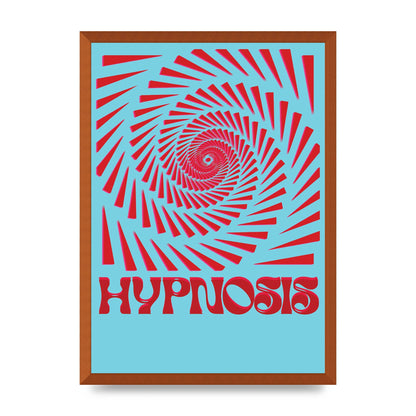 Graphic Lofi Hypnosis Pattern Printed Poster - A2 framed