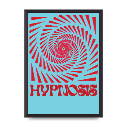 Graphic Lofi Hypnosis Pattern Printed Poster - A2 framed