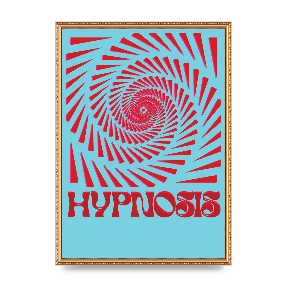 Graphic Lofi Hypnosis Pattern Printed Poster - A2 framed