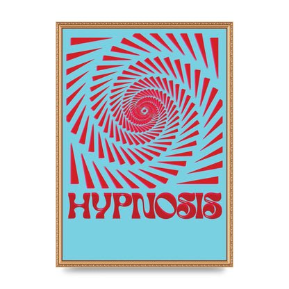 Graphic Lofi Hypnosis Pattern Printed Poster - A2 framed