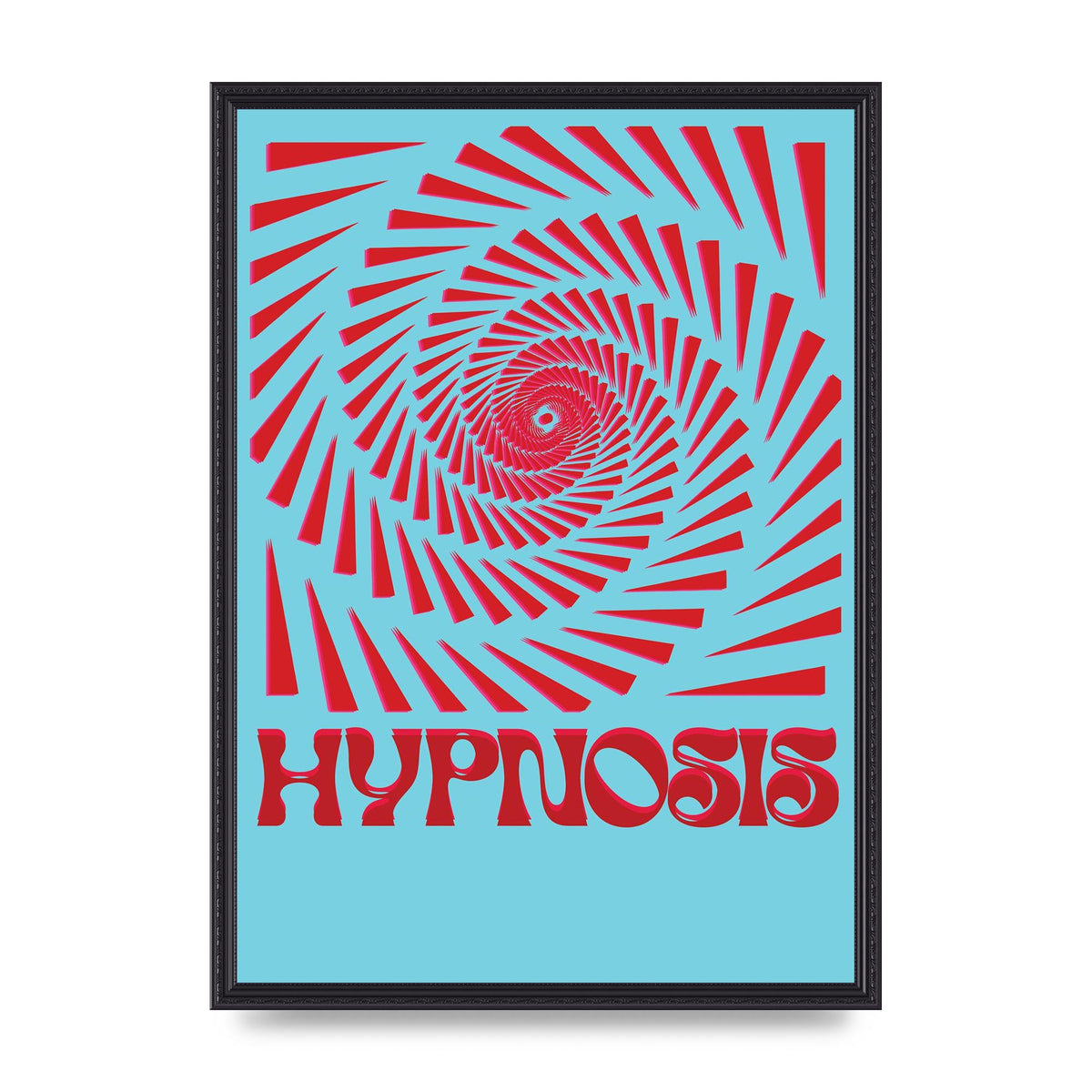 Graphic Lofi Hypnosis Pattern Printed Poster - A2 framed