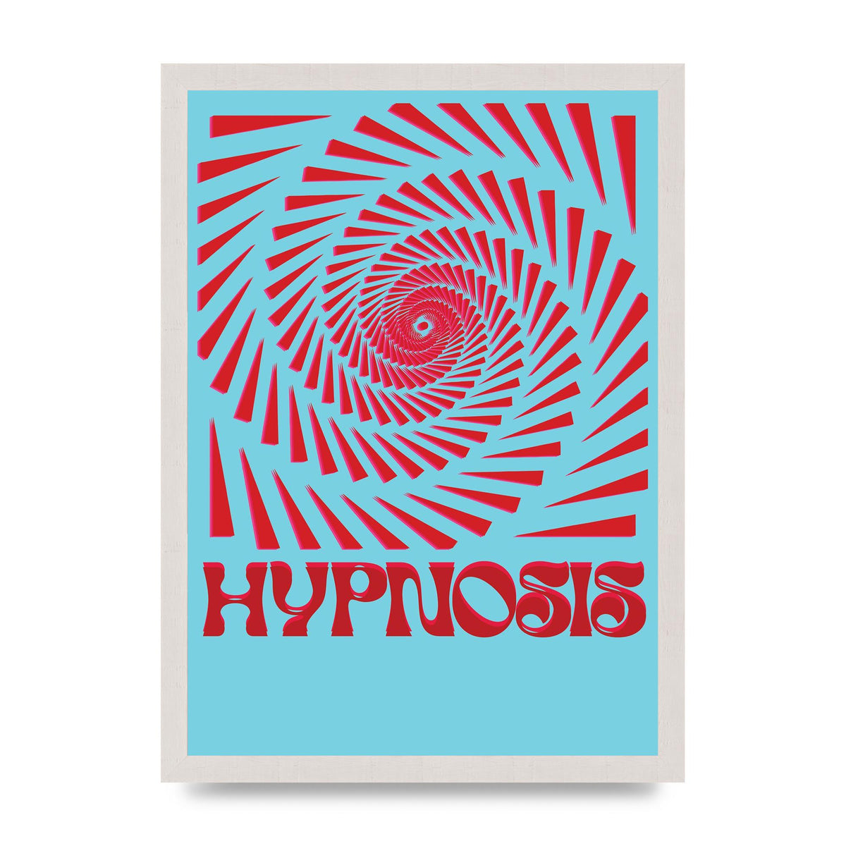 Graphic Lofi Hypnosis Pattern Printed Poster - A3 framed