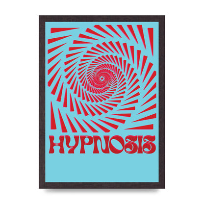 Graphic Lofi Hypnosis Pattern Printed Poster - A3 framed