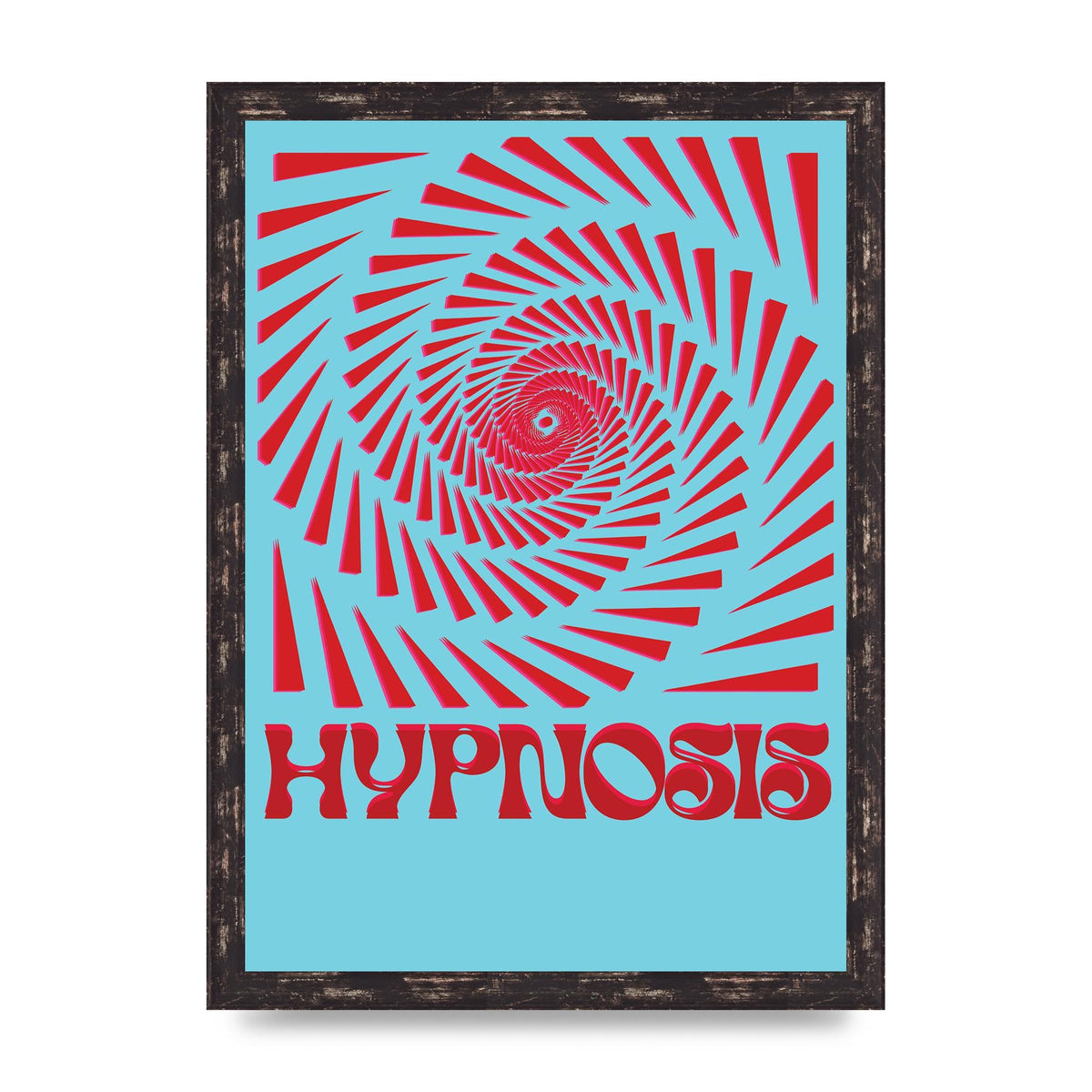 Graphic Lofi Hypnosis Pattern Printed Poster - A3 framed