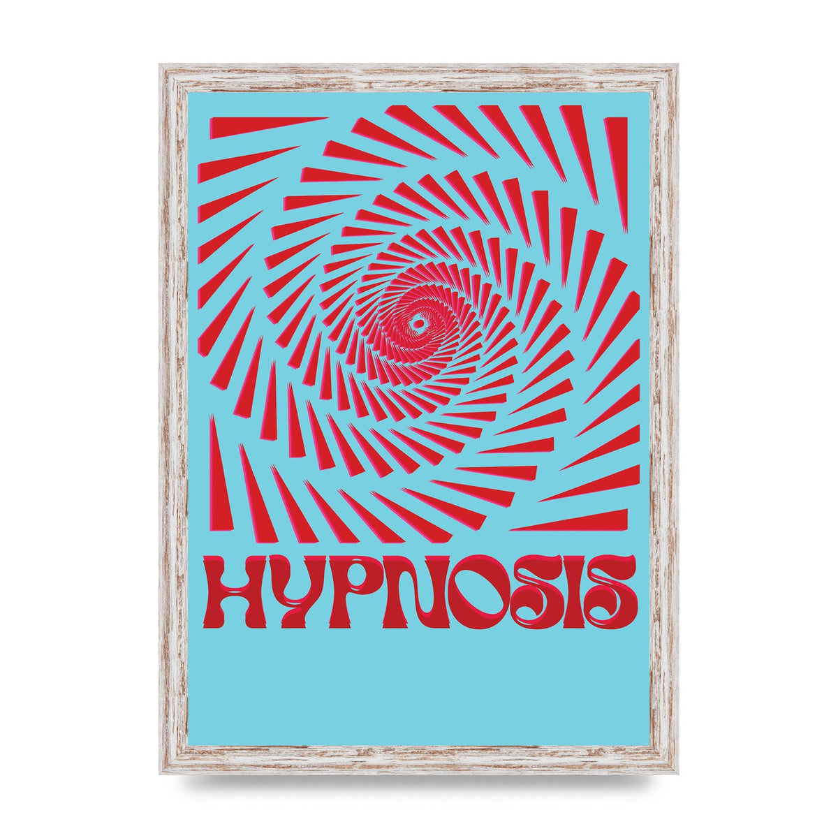 Graphic Lofi Hypnosis Pattern Printed Poster - A3 framed