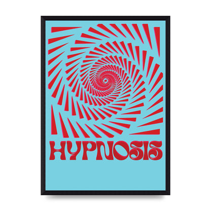 Graphic Lofi Hypnosis Pattern Printed Poster - A3 framed