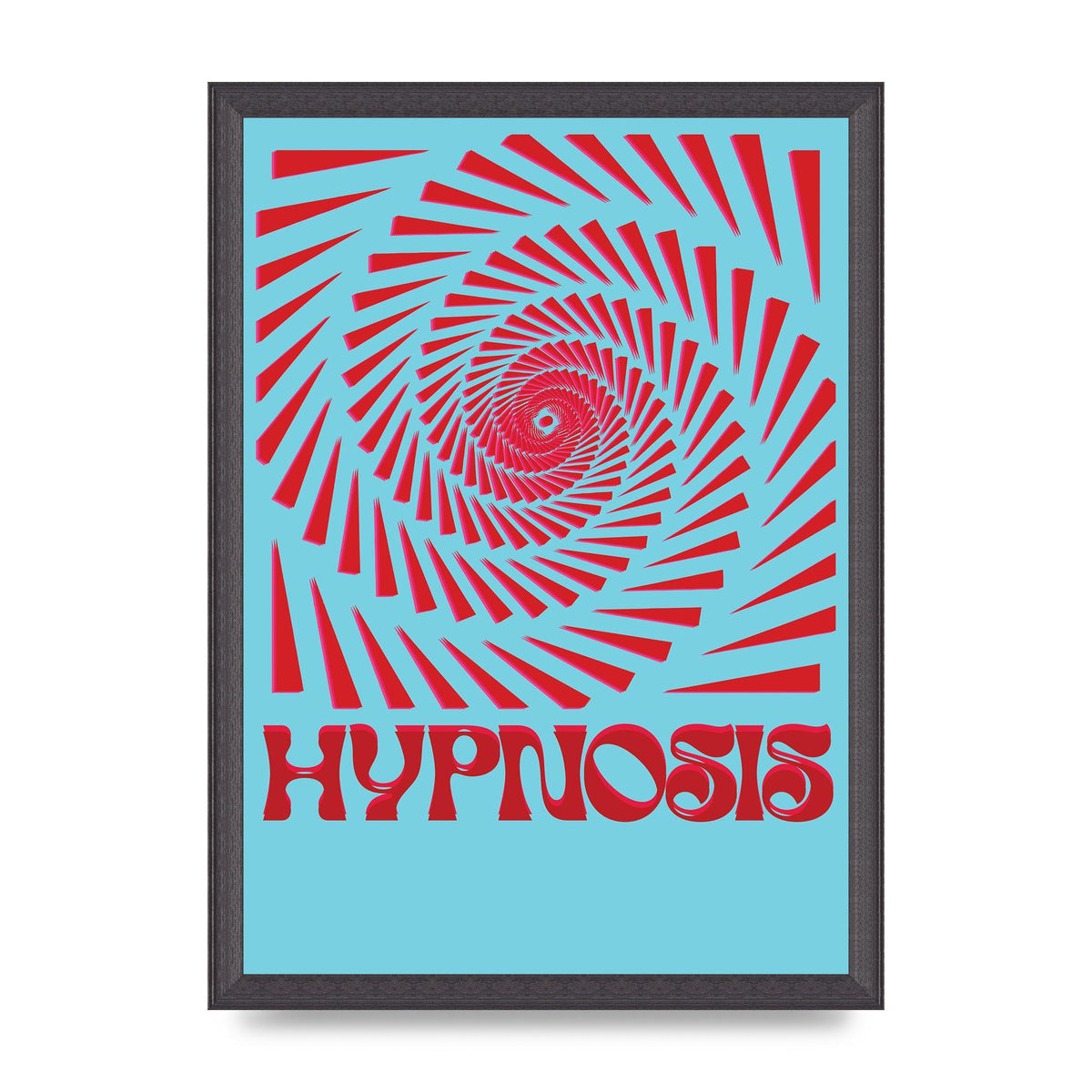Graphic Lofi Hypnosis Pattern Printed Poster - A3 framed