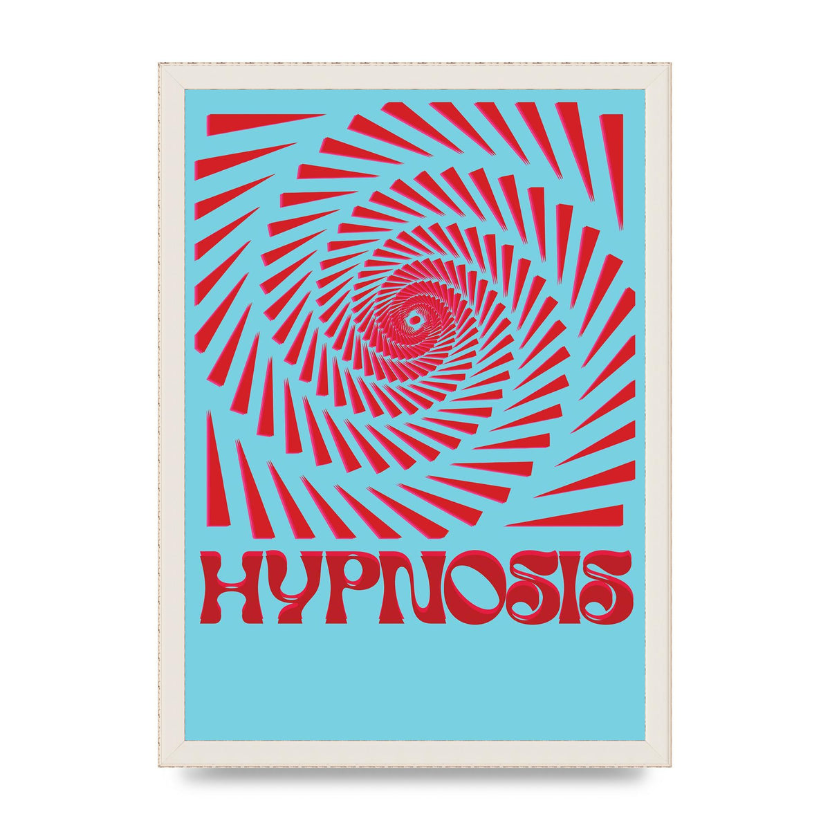 Graphic Lofi Hypnosis Pattern Printed Poster - A3 framed