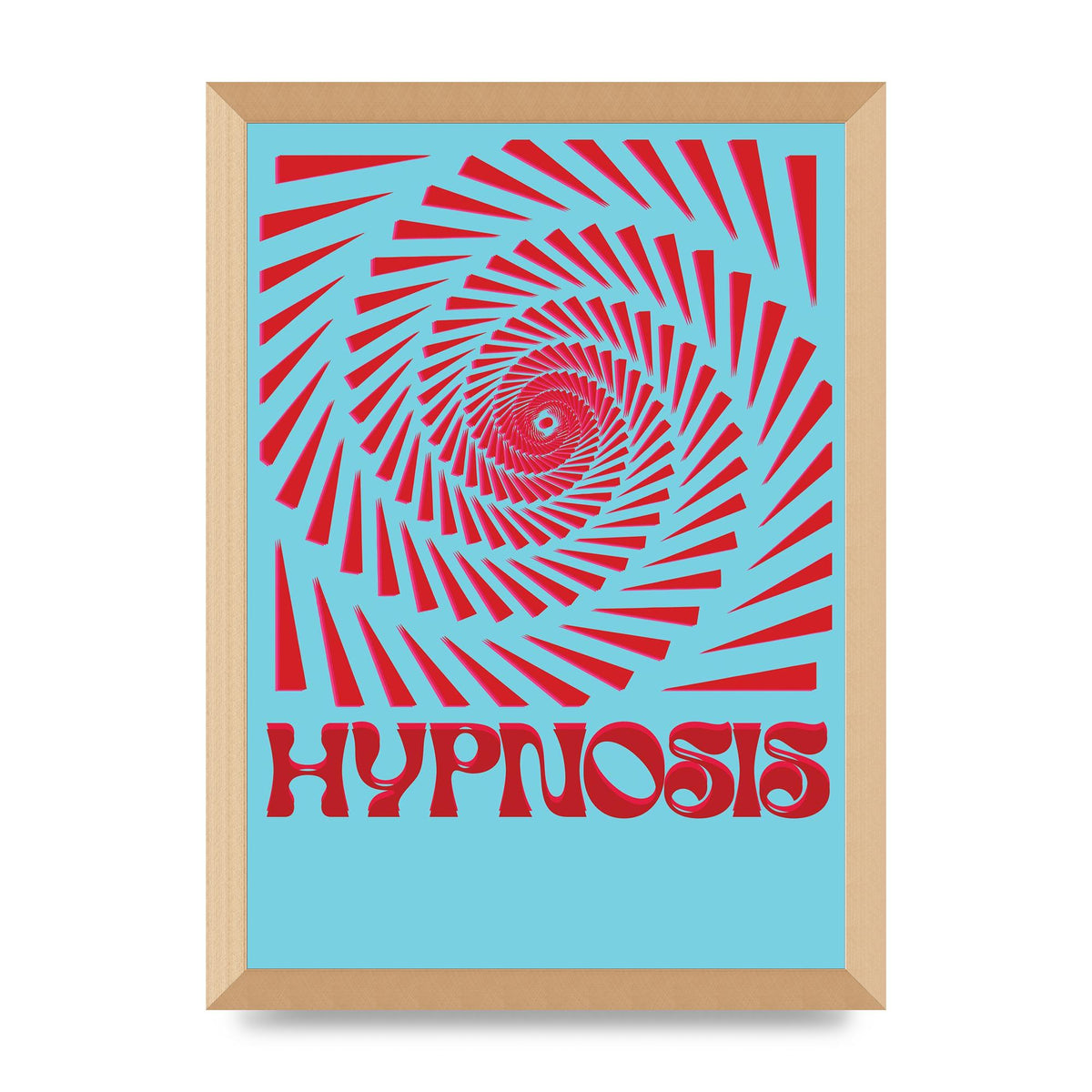 Graphic Lofi Hypnosis Pattern Printed Poster - A3 framed