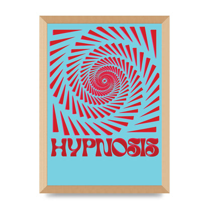 Graphic Lofi Hypnosis Pattern Printed Poster - A3 framed