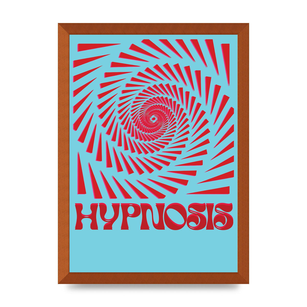 Graphic Lofi Hypnosis Pattern Printed Poster - A3 framed