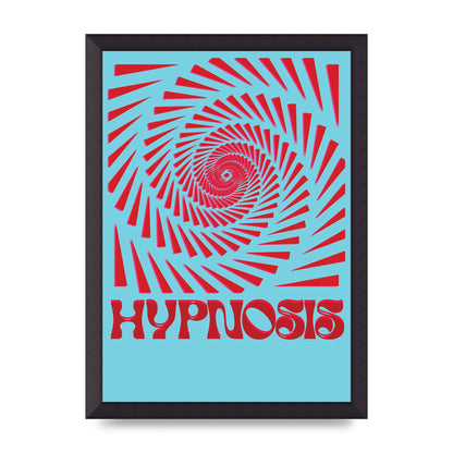Graphic Lofi Hypnosis Pattern Printed Poster - A3 framed