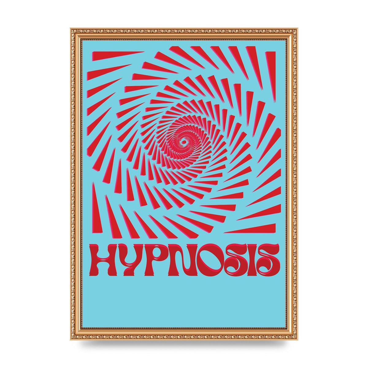 Graphic Lofi Hypnosis Pattern Printed Poster - A3 framed