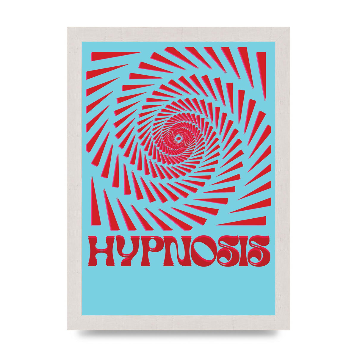 Graphic Lofi Hypnosis Pattern Printed Poster - A4 framed