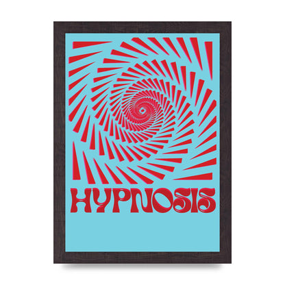 Graphic Lofi Hypnosis Pattern Printed Poster - A4 framed