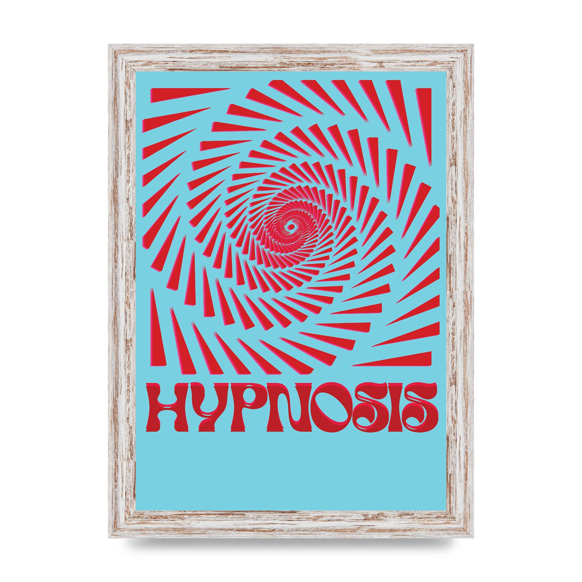 Graphic Lofi Hypnosis Pattern Printed Poster - A4 framed