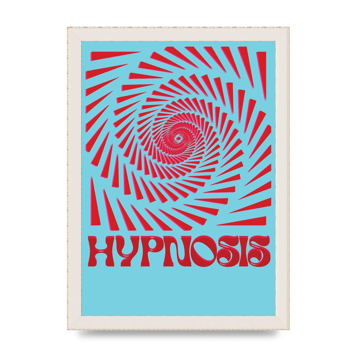 Graphic Lofi Hypnosis Pattern Printed Poster - A4 framed
