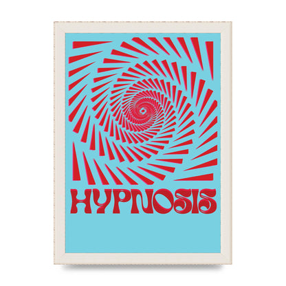 Graphic Lofi Hypnosis Pattern Printed Poster - A4 framed