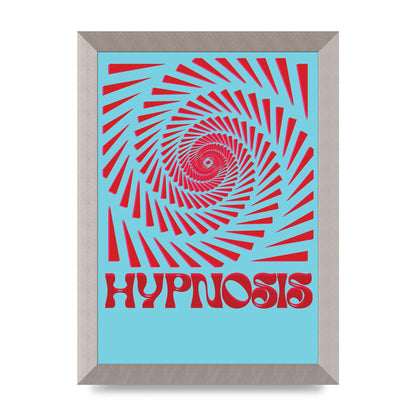 Graphic Lofi Hypnosis Pattern Printed Poster - A4 framed