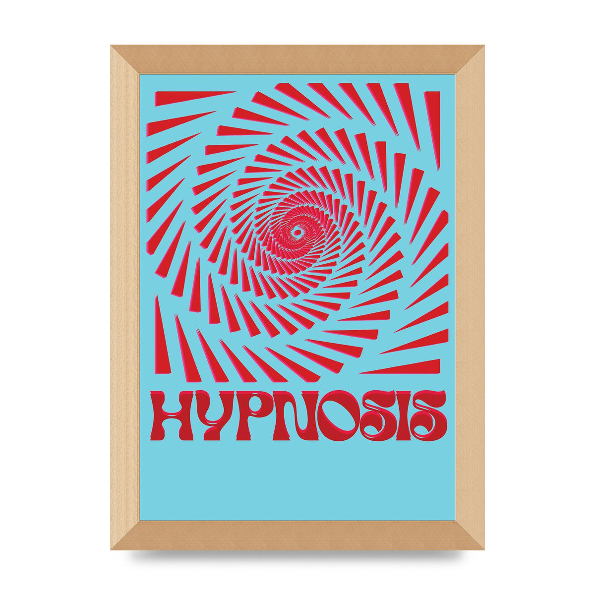 Graphic Lofi Hypnosis Pattern Printed Poster - A4 framed