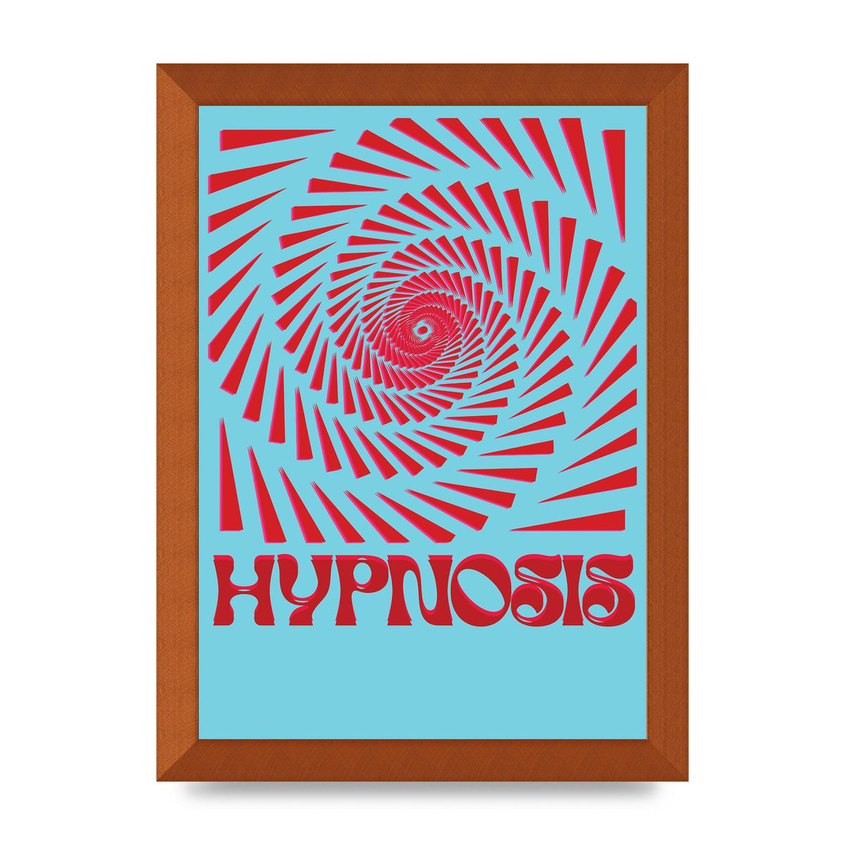 Graphic Lofi Hypnosis Pattern Printed Poster - A4 framed
