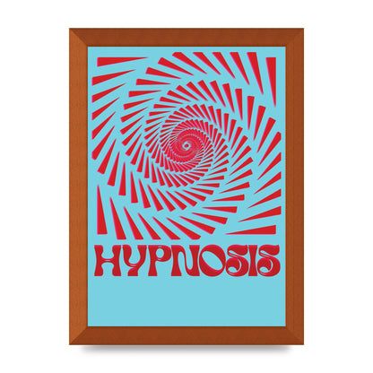 Graphic Lofi Hypnosis Pattern Printed Poster - A4 framed