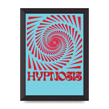 Graphic Lofi Hypnosis Pattern Printed Poster - A4 framed