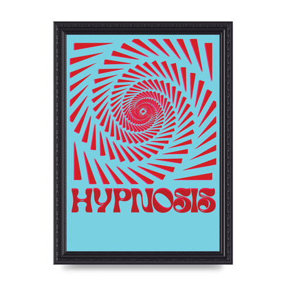 Graphic Lofi Hypnosis Pattern Printed Poster - A4 framed