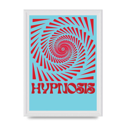 Graphic Lofi Hypnosis Pattern Printed Poster - A4 framed