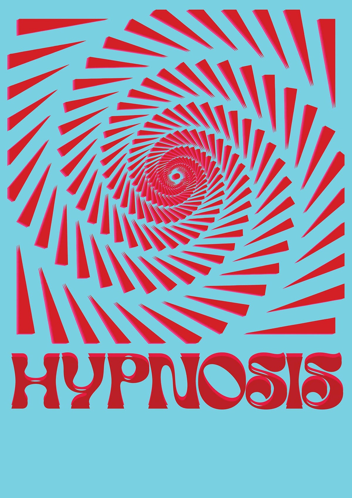 Graphic Lofi Hypnosis Pattern Printed Poster - detail