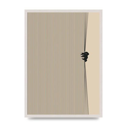 Graphic Line Curtain Pull Art For The Home - A2 framed