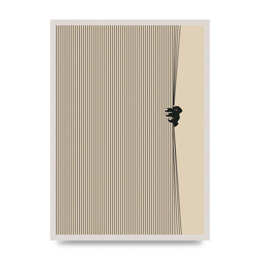 Graphic Line Curtain Pull Art For The Home - A2 framed