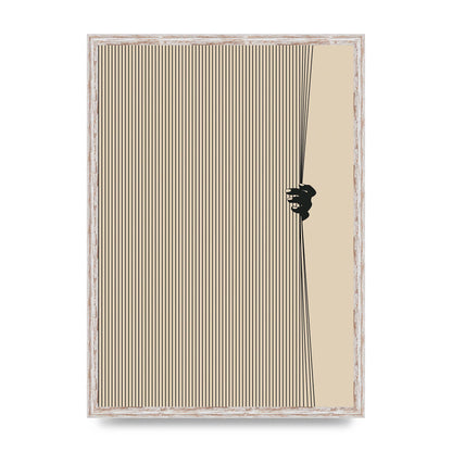 Graphic Line Curtain Pull Art For The Home - A2 framed