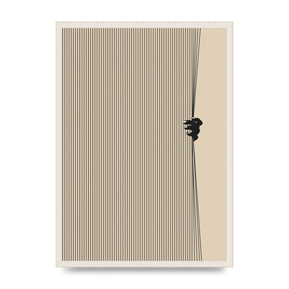 Graphic Line Curtain Pull Art For The Home - A2 framed