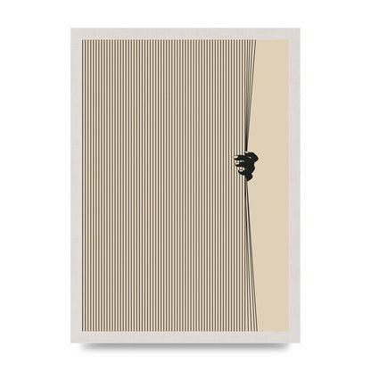 Graphic Line Curtain Pull Art For The Home - A3 framed