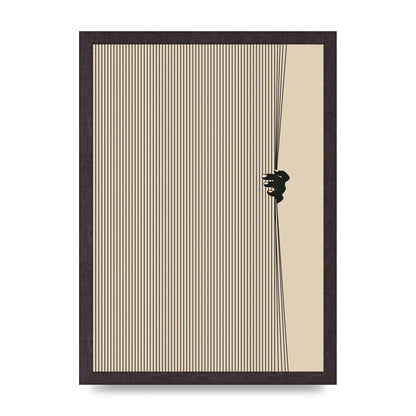 Graphic Line Curtain Pull Art For The Home - A3 framed
