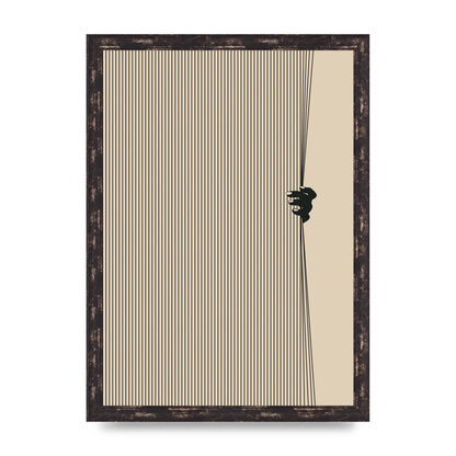 Graphic Line Curtain Pull Art For The Home - A3 framed