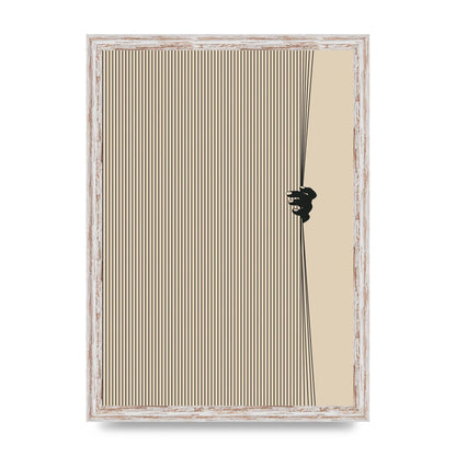 Graphic Line Curtain Pull Art For The Home - A3 framed