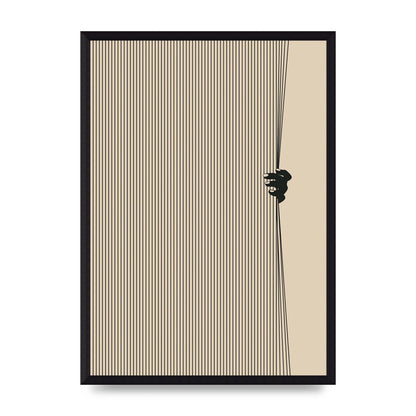 Graphic Line Curtain Pull Art For The Home - A3 framed