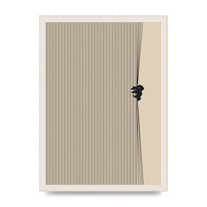 Graphic Line Curtain Pull Art For The Home - A3 framed