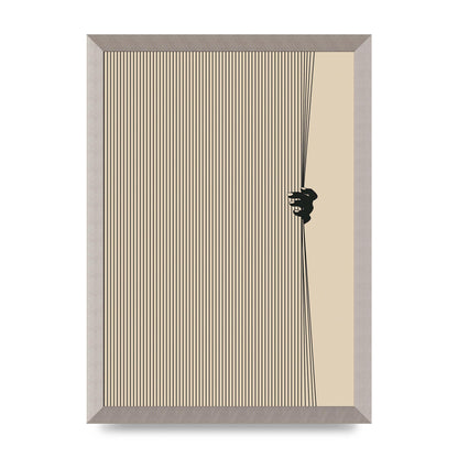 Graphic Line Curtain Pull Art For The Home - A3 framed