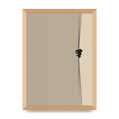 Graphic Line Curtain Pull Art For The Home - A3 framed