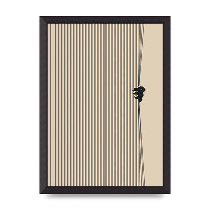 Graphic Line Curtain Pull Art For The Home - A3 framed
