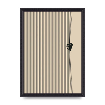 Graphic Line Curtain Pull Art For The Home - A3 framed